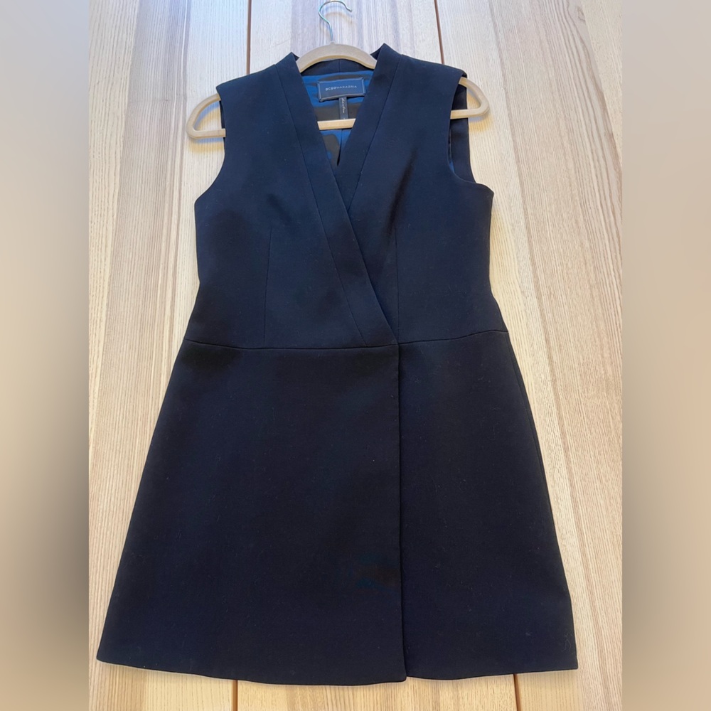 BCBG Maxazria Wrap Blazer Mini Dress Black, Size Small